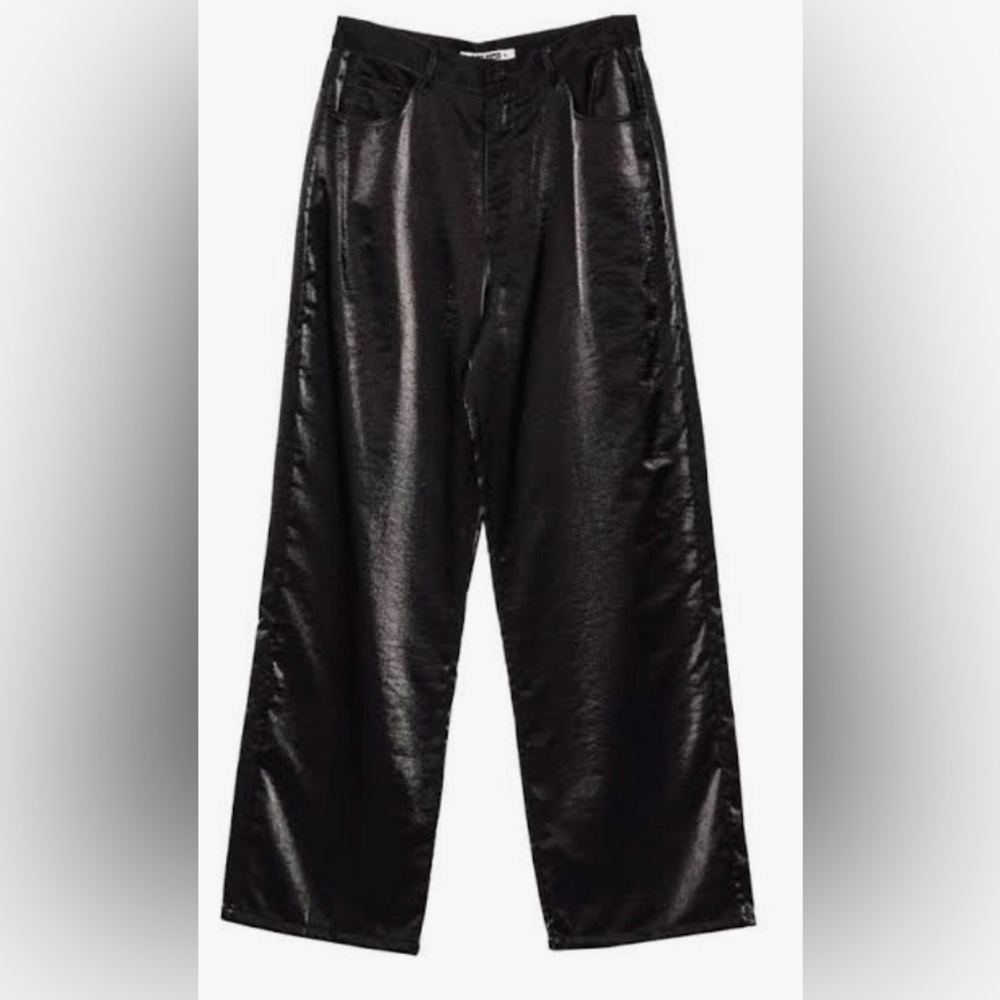 Women Black Satin Pants ciao Lucia